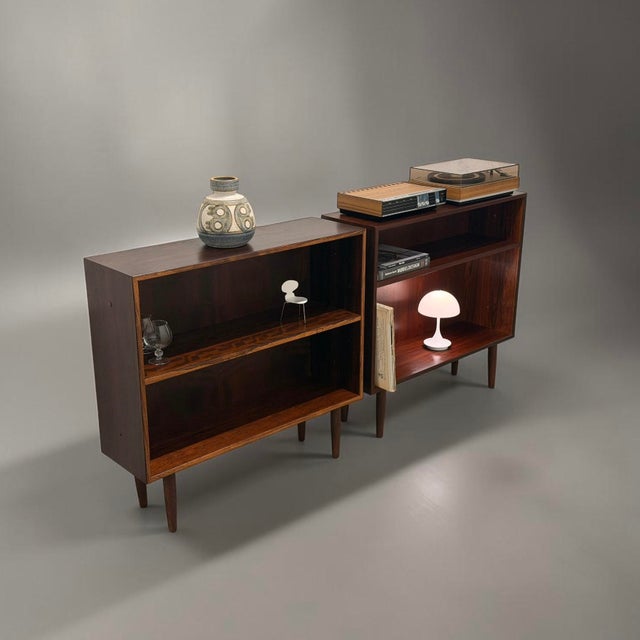 Set of petite storage modules produced by møbelfabrik horsens in denmark during the 1960s. executed with an open...