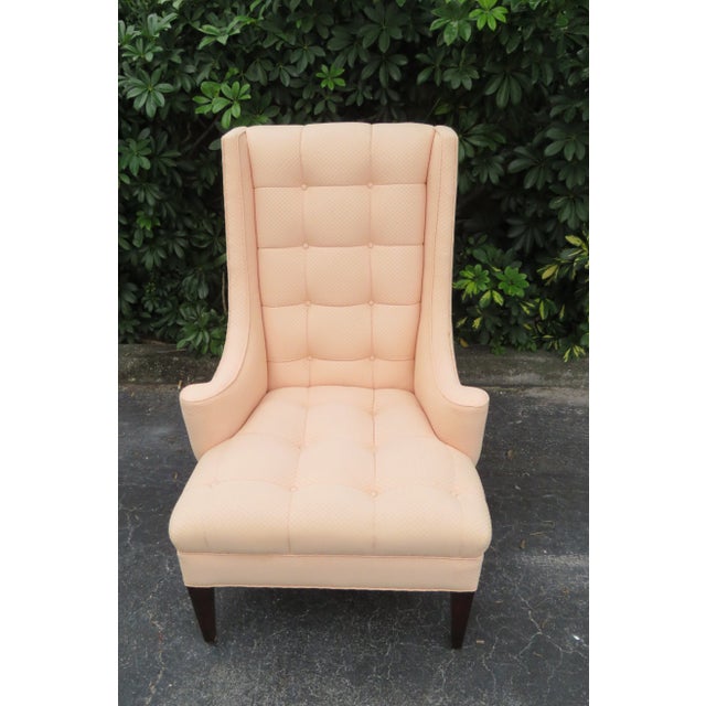 Mahogany Tall Living Room Side Accent Chair For Sale - Image 11 of 12