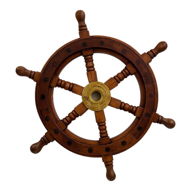 Wooden Ship’s Wheel Wall Decor For Sale