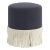 Fringe Ottoman in Titan Ocean For Sale