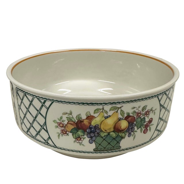 Mid-Century Modern Vintage Porcelain Serving Bowl in the "Basket" Pattern by Villeroy & Boch. For Sale - Image 3 of 7