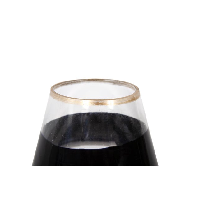 Contemporary Vector Glass Torpedo Vase- Short For Sale - Image 3 of 6