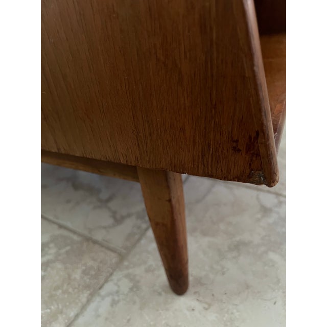 1960s MCM Drexel Declaration Stepped Side Table - Kipp Stewart Walnut End Table 1962 For Sale - Image 5 of 7