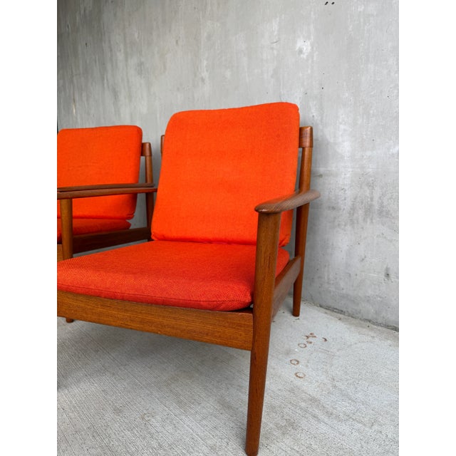 Sienna Mid-20th Century Attributed Grete Jalk PJ56 Teak Lounge Chairs for P. Jeppesen Møbelfabrik For Sale - Image 8 of 12