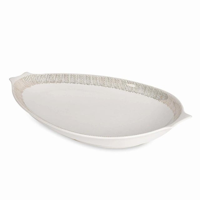 Ceramic White Plate in Porcelain For Sale - Image 7 of 8