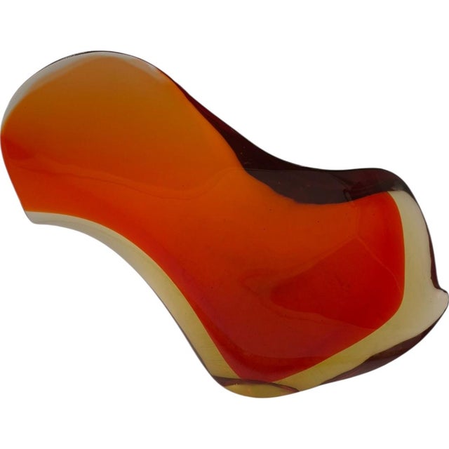 Large Mid-Century Modern Murano "Sommerso" Art Glass Sparrow Sculpture, Italy For Sale - Image 9 of 9