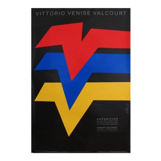 2001 Vittorio Exhibition Poster, Vittorio Venise Valcourt For Sale