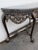 Wood French Painted Black Heavy Carved Marble Top Large Long Console Entry Table 6381 For Sale - Image 7 of 12