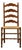 High End Vintage Solid Hard Rock Maple Colonial Early American Ladder Back Dining Side Chair W. Rush Seat For Sale