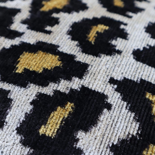 Contemporary Velvet Tiger Print Throw Pillow With Down Indert For Sale In San Francisco - Image 6 of 7