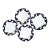 Pagnossin Ironstone Set of 4 Cobalt Blue With Stars and Moons Salad Plates For Sale