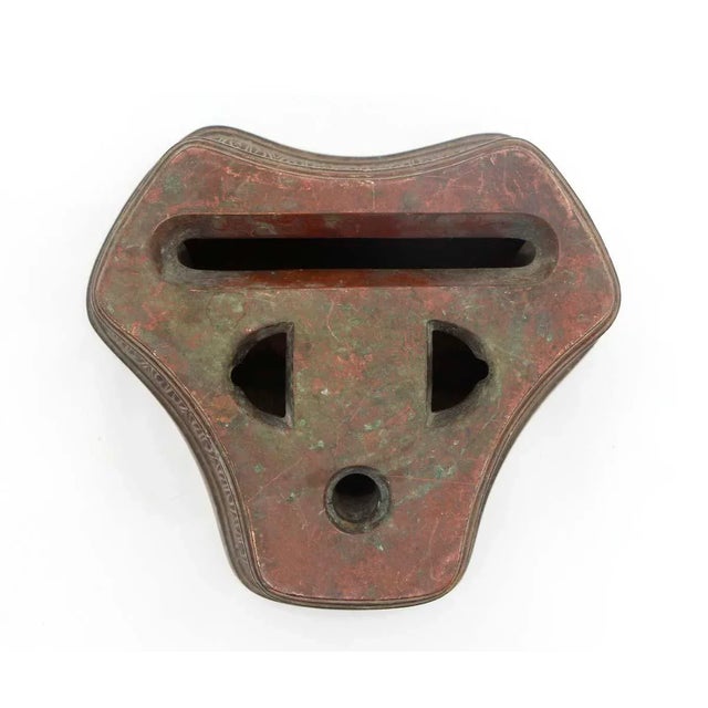 Mid 20th Century Antique Bronze Floral Fireplace Tool Holder For Sale - Image 5 of 9