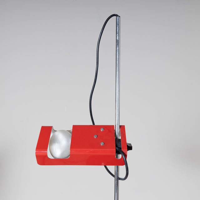 Red Spider Floor Lamp by Joe Colombo Oluce, 1965 For Sale - Image 5 of 12