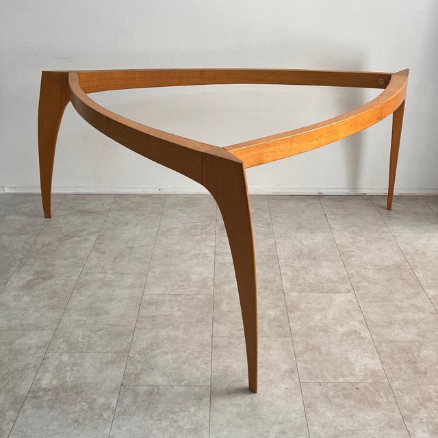 Mid-Century Modern Large Wood and Glass Dining Table by Prospero Rasulo for Poltronova, 1990s For Sale - Image 3 of 12