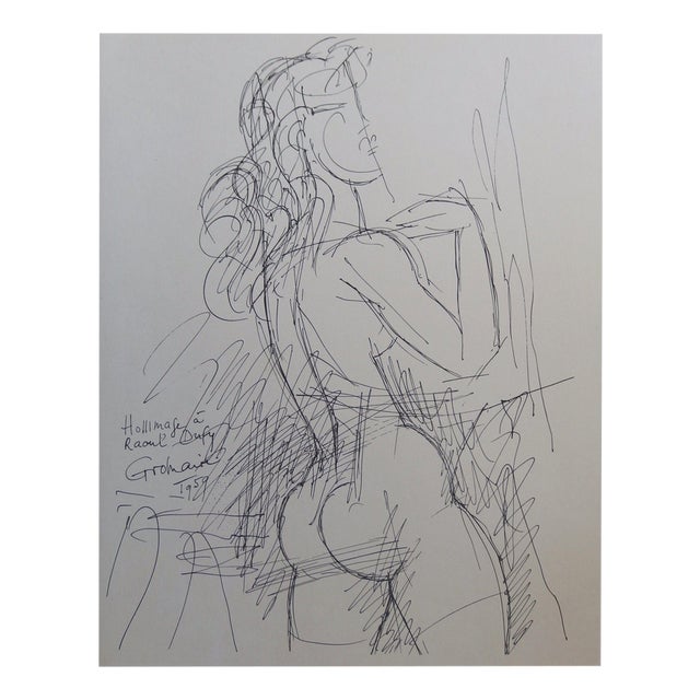 Marcel Gromaire, Modèle de profil, Lithograph For Sale