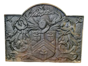 French Arch Top Fire Back Armour and Eagle