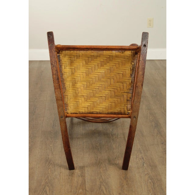 Wood Antique Shaker Style Maple Ladder Back Rocker For Sale - Image 7 of 13