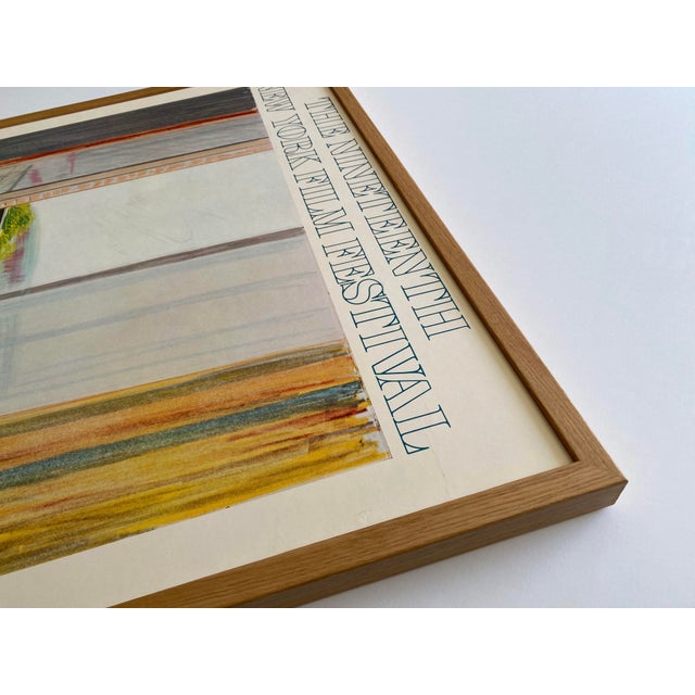 David Hockney Vintage 1981 Lithograph Print Framed Large New York Film Festival Poster " Window, Grand Hotel, Vittel " 1970 For Sale - Image 11 of 18