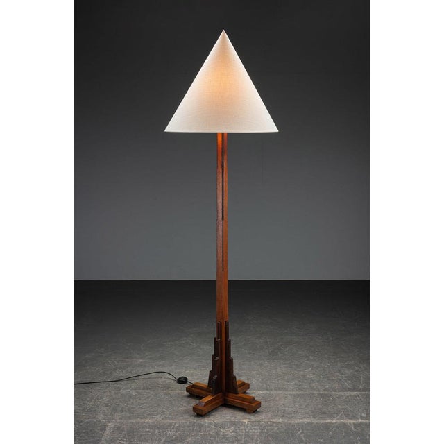 1930s Amsterdam School Standing Lamp I have official proof of authenticity such as vintage catalogs, designer records, or...