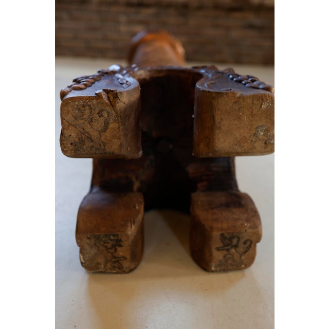 19th-Century French Carved Wine Press Screw Pedestal, 1890 For Sale - Image 14 of 18