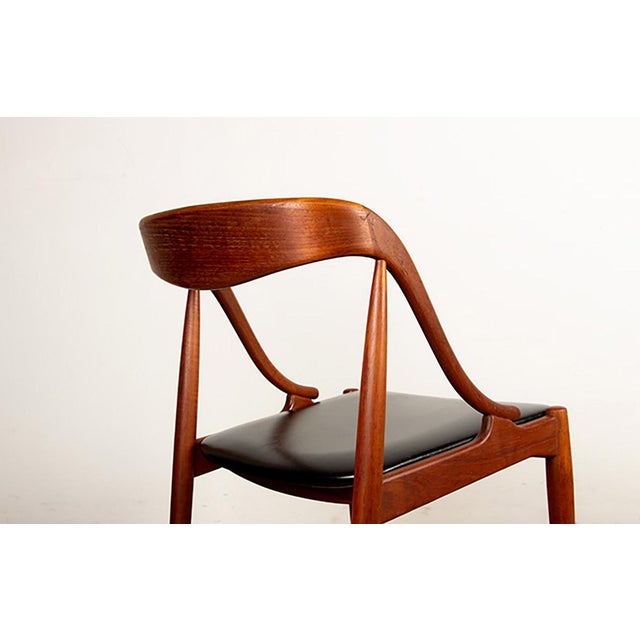 Vintage Danish Chairs in Teak and Skai by Johannes Andersen for Uldum Mobelfabrik, 1960s, Set of 6 For Sale - Image 11 of 18