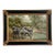 Vintage Zebra Landscape Oil Painting For Sale - Image 13 of 18