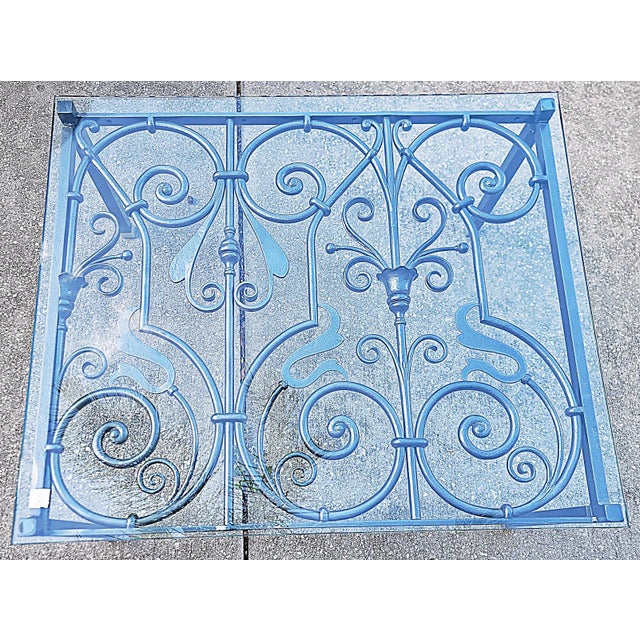 1990s Solid Stock Wrought Iron Coffee Table For Sale - Image 14 of 14