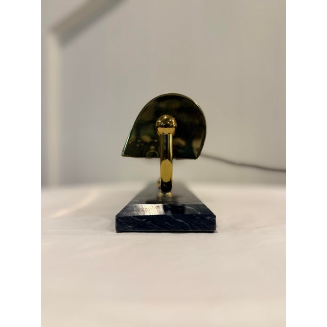 Vintage House of Troy Brass Piano Lamp With Marble Base For Sale - Image 4 of 12