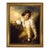 Boy and Rabbit by Raeburn Print on Canvas in Antiqued Gold Frame- 19-1/2" X 23-1/2" For Sale