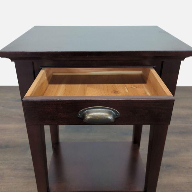 Pottery Barn Pottery Barn One Drawer End Table With Shelf For Sale - Image 4 of 5