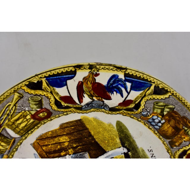 19th C. Creil Creamware Transfer Printed Plate, Marins/Sailors For Sale - Image 4 of 10