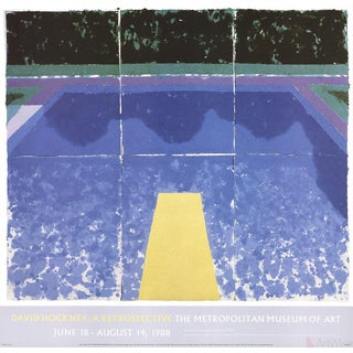 David Hockney "Day Pool With Three Blues" 2000 Poster For Sale