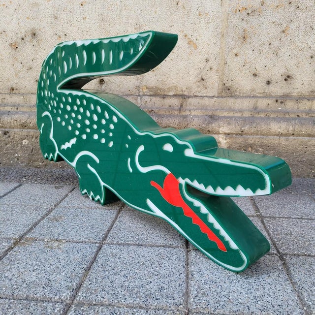 Illuminated Advertising Sign of the Crocodile by Lacoste, 1980s For Sale - Image 14 of 18