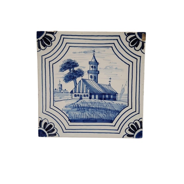 Late 19th Century 19th Century Delft Tiles - Set of Four For Sale - Image 5 of 7