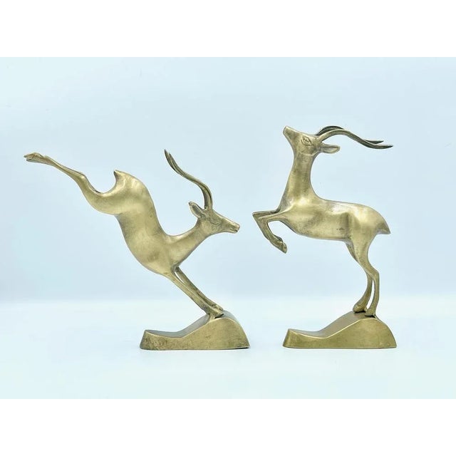 Metal Brass Gezelles, 1970s, Set of 2 For Sale - Image 7 of 7