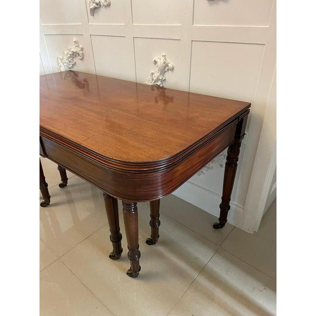 Metamorphic Antique George Iii Quality Mahogany Extending Dining Table H 75.5 X W 134 .5 X D 283cm , 1800 For Sale - Image 16 of 18
