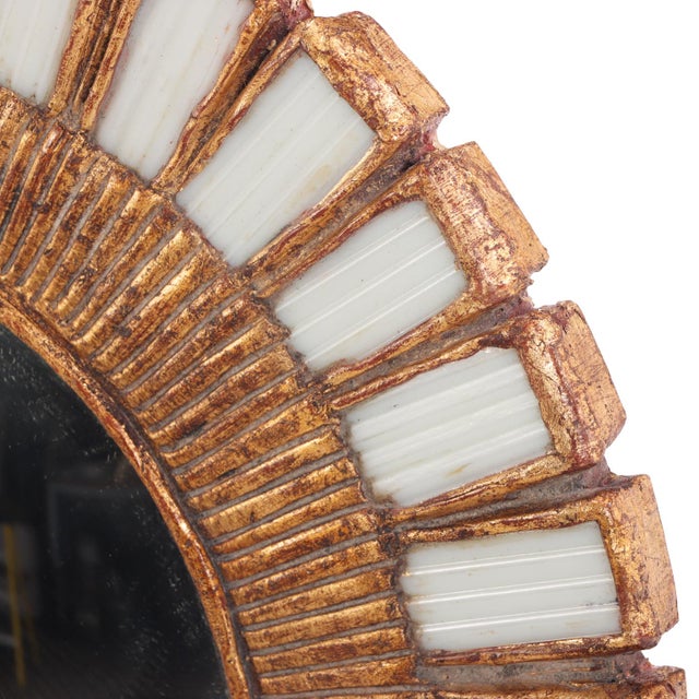 A White Glass and Resin Mirror, in the Manner of Line Vautrin. Contemporary. For Sale In Philadelphia - Image 6 of 7