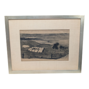 1930s Naval Sketches of the War in California, Lithograph No. 10 William Meyers Framed