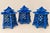Three Vintage Blue Chinoiserie Asian Cast Iron Pagoda Laterns - a Set For Sale - Image 9 of 9