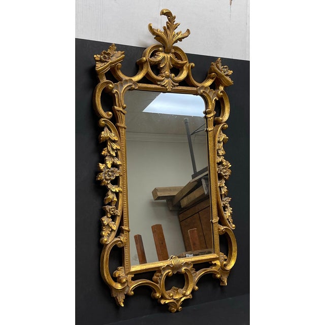 20th-C. Italian Chinese Chippendale Style Giltwood Mirror for Chelsea House For Sale In Atlanta - Image 6 of 6