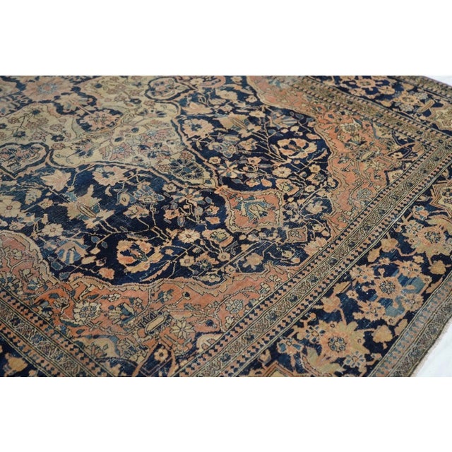 Antique Mohtasham Kashan Rug 4'4'' x 6'7'' For Sale In New York - Image 6 of 10