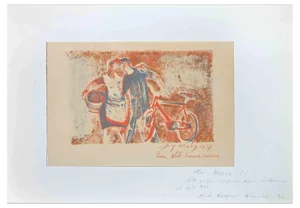 Guy Krohg, Bon Noisy, Bench Annuals, Original Lithograph, 1957