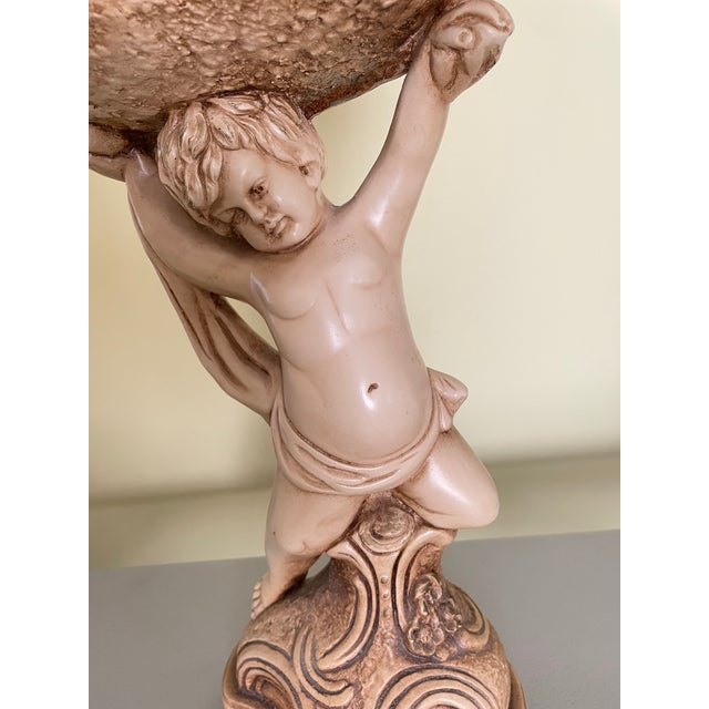 Mediterranean Cherub Pedestal Statue For Sale - Image 3 of 7