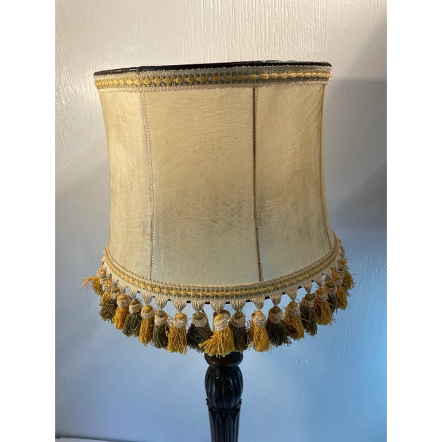 English Vintage English Stretched Leather Lamp Shade For Sale - Image 3 of 10
