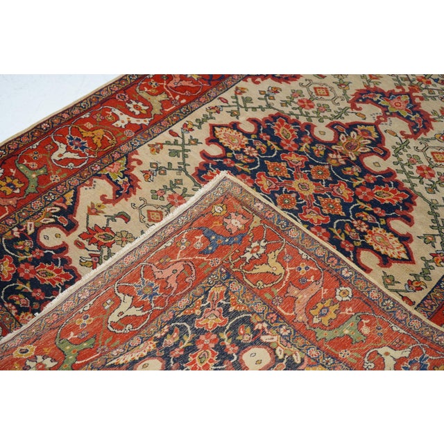 Late 19th Century Antique Sarouk Rug 4'6'' X 6'6'' For Sale In New York - Image 6 of 6