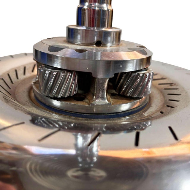 1980s Chrome Machine Age Art Deco Style Table Lamp W/ Torque Converter Base For Sale In Los Angeles - Image 6 of 10