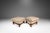 Mid-Century Modern Set of Two (2) Restored Mid-Century Modern Ottomans / Footstools in Oak in the Manner of Adrian Pearsall, Usa, C. 1960s For Sale - Image 3 of 18