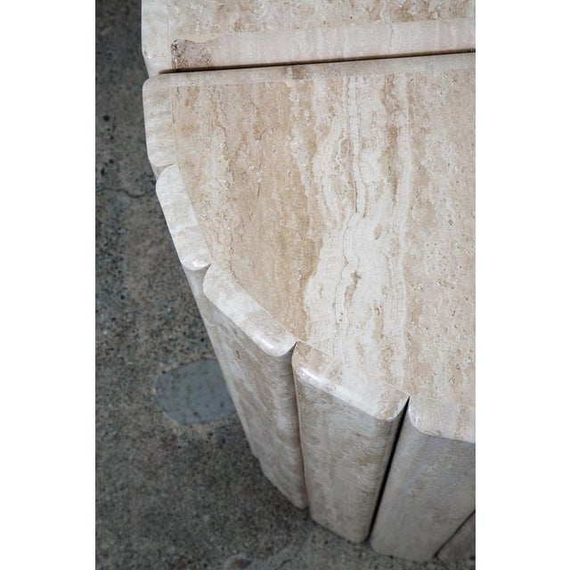 Mid Century Modern Table Base Round Marble Stone 2 Pc Console Dining Pedestal For Sale - Image 10 of 12