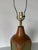 Vintage Carved Oak Wood Table Lamp With Green Inset Panels For Sale In Miami - Image 6 of 12