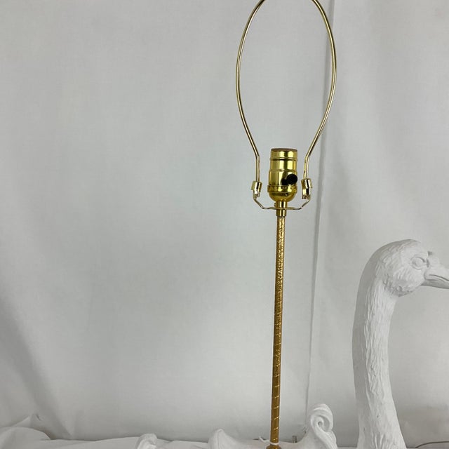 Vintage 1960's Plaster Carousel Goose Lamps For Sale - Image 12 of 14
